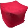 Artistic Fashionista* New Waterproof Square Cube Bean Bag Indoor Outdoor Garden Footstool Rest Seat Pouffe Ottoman Beanbag 40x40x40 cm (Purple)