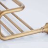 Towel Rack Copper Double Layer Wall Mounted Metal Rustproof Towel Holder Electroplated Surface Bedroom Storage Rack for Bathroom Hotel Kitchen