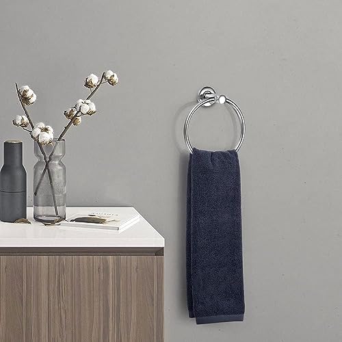 Voarge Stainless Steel Bath Towel Holder Hand Towel Ring Hanging Towel Hanger Bathroom Accessories Rustproof Polished Chrome Toilet Towel Ring Wa