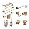 TBIIEXFL Antique Brass Carved Towel Paper Holder Bathroom Towel Rack Bathroom Accessories Retro Faucet Bathroom Hardware Set
