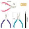 5 PCS Jewellery Pliers Set Jewellery Making Tools Mini Pliers Chain Nose Pliers Round Nose Pliers Diagonal Pliers for DIY Handmade Craft Supplies