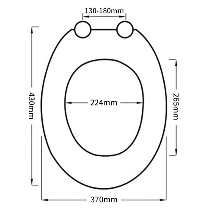 Fanmitrk Natural Solid Wood Toilet Seat-Wooden Toilet Seat,Toilet Seat Soft Close with Metal Hinges,Easy to Install Also Easy to Clean