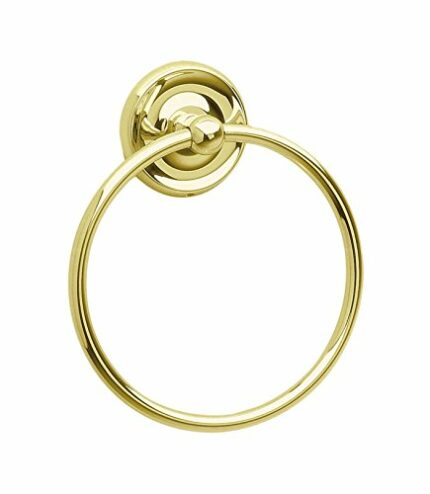 Smedbo Brass Polished "Villa" Towel Ring, Gold, 4.1 x 15.5 x 19.6 cm