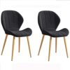 dining chair Kitchen Chair Velvet Seat and Backrest Sturdy Metal Legs for Kitchen/Dining Room/Lounge (Color : C, Size : Golden feet)