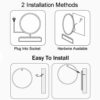 round Led Bathroom Mirror Illuminated Demisting Bathroom Smart Makeup Vanity Dimmble Touch Switch, Frameless Frosted Edges, Switch+antifog,