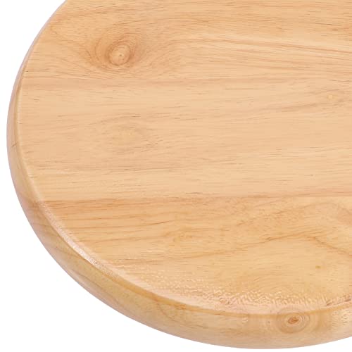 USHOBE Wood Stool Seat Replacement Bar Stool Seat Top Round Wood Stool Top Part for Farmhouse Chair Kitchen Stool Bar Stools Furniture