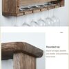 Solid Wood Wine Cabinet Wine Rack, Wine Goblet Holder, Wall Rack, Decorative Rack, Modern Minimalist Wall-mounted Wine Shelf
