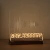 Ammonite Light up Now Spinning Vinyl Record Stand, Now Playing Record Stand, Wooden Acrylic Holder for Vinyl Album Display and Storage Warm White