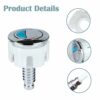1Pcs Toilet Flush Button, Round Head Dual Toilet Push Button, Cistern Flush Replacement, Toilet Push Button Flush Replacement Compatible with Ide