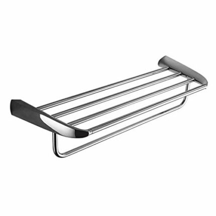 N/A Towel Rack,Towel Shelf with Hanging Bar,Wall Mounted Contemporary Design,Bathroom or Closet (Size : 12.5x60x22cm)