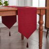 BALCONY & FALCON Table Runner, Kitchen Runner Waterproof Table Runner Modern Stain-proof Table Runner for Furniture with Tassel for Home Christma
