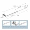 Sumajuc Stainless Steel Towel Rail, Adjustable 40-70 cm Towel Rail Wall Mounted with Screws for Bathroom and Kitchen