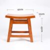 taimowei Solid Bench Antiskid Stable Stool Shower Stools Teak Heavy Duty Bath for Bathroom Max 150 Kg 16 * 17 * 10Inch,Household Goods