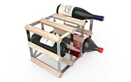 RTA 9 Bottle Pop Bottlestore Traditional Wine Rack-Kit-Natural Pine (FSC)