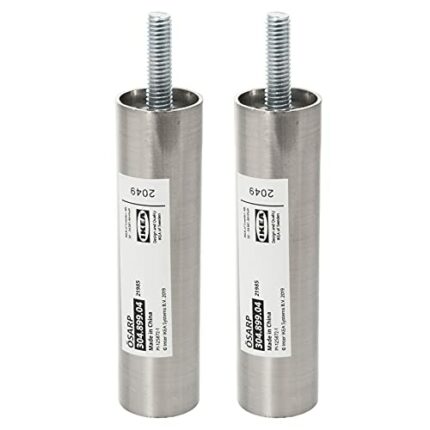 Ikea OSARP Legs For BESTA, Stainless Steel Colour, 10 Centimetres, 304.899.04 - Pack of 2