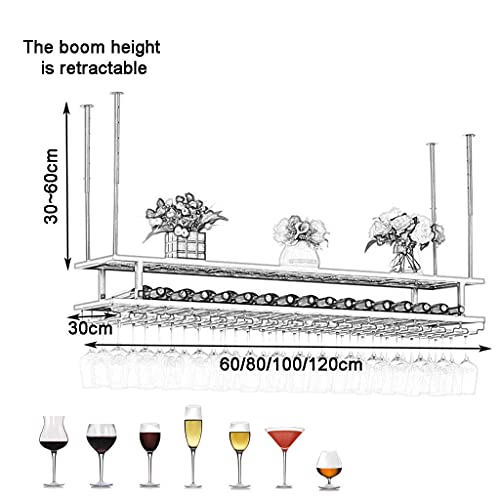 OUSIKA Wine Racks,Wine Glass Rack Cabinet Holder - Wall Bottle Glass Shelf Ceiling, Wine Cabinet Barniture, Wine Storage Display Décor
