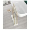 QUANJJ Gold Marble Floor Stand Towel Shelf Floor Towel Rack Floor Stand Style Floor Towel Rack Storage Rack