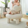 ASUVUD Single Lazy Susan Casual Small Seat Chair Makeup Stool Furniture Stool Bedroom Makeup