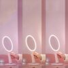 QUANJJ Dressing Makeup Portable Double-Sided Portable Desktop Handle LED with Light Fill Light to Send Girls