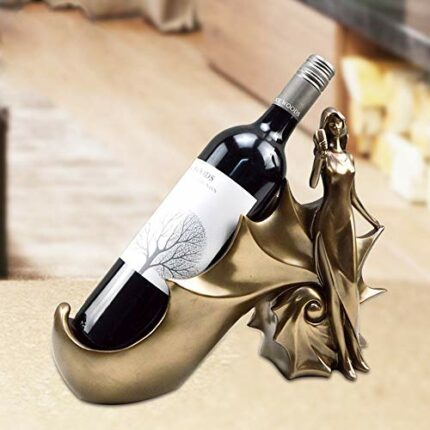 PIBM Stylish Simplicity Retro Cold Cast Copper Art Conch Wine Rack Beauty Style Desktop Porch Bar Restaurant Wine Cabinet Decoration Home Creativ