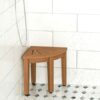 AquaTeak 12" Kai OptiAREA Corner Teak Shaving & Washing Foot Rests