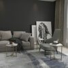 evka.com White Coffee Table, Bedside Tables Set of 3, Nest of Tables Living room, Sofa Side Table, Marble Pattern Wood table, Marble Coffee Table