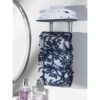 mDesign Towel Rail — Wall-Mounted Storage Solution for Bathroom Accessories — Towel Rack for Storing Face Cloths, Hand Towels, Bath Towels and Mo