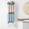 AIRUJIA Towel Rack Wall Mounted, Towel Racks For Bathroom, Bathroom Towel Storage Rail Rack,Black Towel Rail, Bathroom Towel Holder, Bathroom Sto