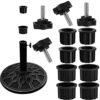 6 Pcs Umbrella Base Stand Replacement Parts,Courtyard Umbrella Base Replacement Parts Outdoor Umbrella Hole Ring Plug Cover with M8 Thread Screw