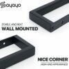 Sayayo Bathroom Towel Holder Hand Towel Ring Black Towel Rail SUS304 Stainless Steel 8-inch Wall Mounted, EGJF020-B