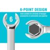 DURATECH Flare Nut Spanner Set, Double End Open Ring Spanner Set, Brake Line Spanner Wrench Set, Metric, 3-Piece, 10x12mm, 13x14mm, 15x17mm, with