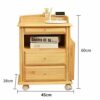 CZDYUF Multifunctional storage lock for bedside table, bedroom, bedside table, left and right side, can be adjusted, Wood