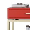 CZDYUF Bedside Table - Out of Wood in Red, Table with Drawers