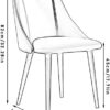 Kitchen Dining Room Furniture Chairs Dining Chairs Set Of 4,Pu Leather Apartment Living Room Side Chairs Carbon Steel Legs Kitchen Chairs Dining