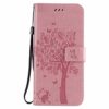 Thoankj Samsung A34 5G Phone Case, PU Leather Flip Notebook Wallet Cover Embossed Cat Tree with Magnetic Stand Card Holder Slot Folio Soft TPU Bu