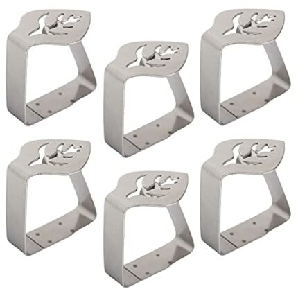 6 Pack Outdoor Tablecloth Clips for Thick Tables & Thin Tables - Stainless Steel Tablecloth Holders Clips for Outdoor & Indoor Tables, Table Cove