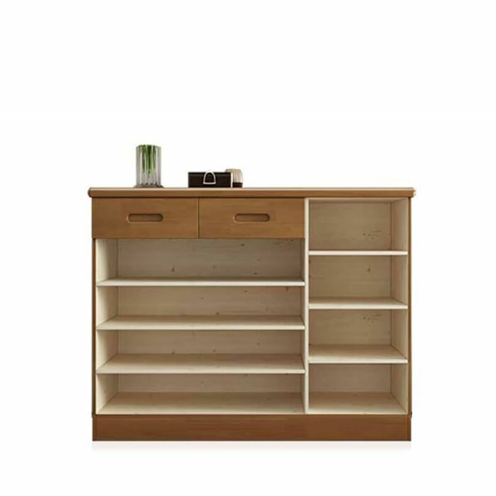 MXIAOXIA Shoe Cabinet Solid Wood Shoe Cabinet Thick Base Reinforcement Design Smooth Edges and Corners Storage Draw
