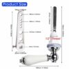 Chonphan Ceramic Toilet Handle Replacement - 1/2” Thread, Traditional Victorian Toilet Cistern Lever Flush Handle for Toilet Tank with 4 Pieces H