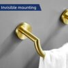 BigBig Home Gold Towel Holder, Bathroom Towel Ring Stainless Steel, Brushed Gold Hand Towel Racks Wall Mounted