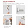 Wall Mounted Towel Bar Swivel Towel Rack Stainless Steel Bar 5-Arm Hanger Holder