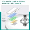 LONGHEXINA Shower Head High Pressure,Rainfall Shower Head 10 Inch, Adjustable Replacement Showerhead with Swivel Ball,Round Fixed Shower Head wit