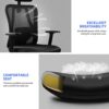 SKSBTF Ergonomic Office Desk Chair with Adjustable Headrest and Armrest Computer Mesh Chair with Lumbar Support executive Swivel Chair for Home O