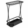 AANAN Umbrella Stands,Office Metal Umbrella Stand Holder, Modern Large Umbrella Rack with Hooks and Removable Drip Tray, for Hallway Entryway Ind