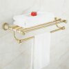 HIGOH Towel Racks,Bathroom Towel Rack Wall Mounted Towel Holder,Brass Bath Hardware Copper Jade Accessories Towel Rack/Bar,Bath Shelf,Towel Holde