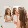Workout Mirror for Home Gym Wall, 4Pcs Acrylic Full Length Mirror Tiles for Living Room Bedroom Bathroom (10.2×10.2in)