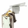 CHAHUANV Wall Mounted Towel Holder Rack,Towel Bar Swivel with 3-Arm,Space Saving Clothing Rack for Laundry,White