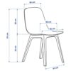 Ikea ODGER/VOXLÖV table and 4 chairs, 180x90 cm, bamboo/anthracite