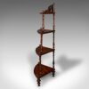 Antique Corner Whatnot, English, Walnut, Country House Display Stand, Victorian