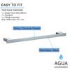 Agua Accessories Towel Rails Wall Mounted 48cm, Stainless Steel Towel Rack Hanging Cloths for Bathroom, Chrome Kitchen Towel Holder Bar is Hand T