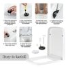 Kinsinder Square Shape White Toilet Seat, Soft Close Toilet Seat with Quick Release for Easy Clean, Simple Top Fixing, Standard Toilet Seats Whit